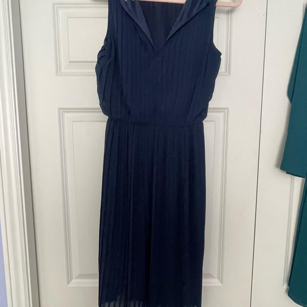 Chelsea28 Blue Sundress with Notched Collar for Cocktail